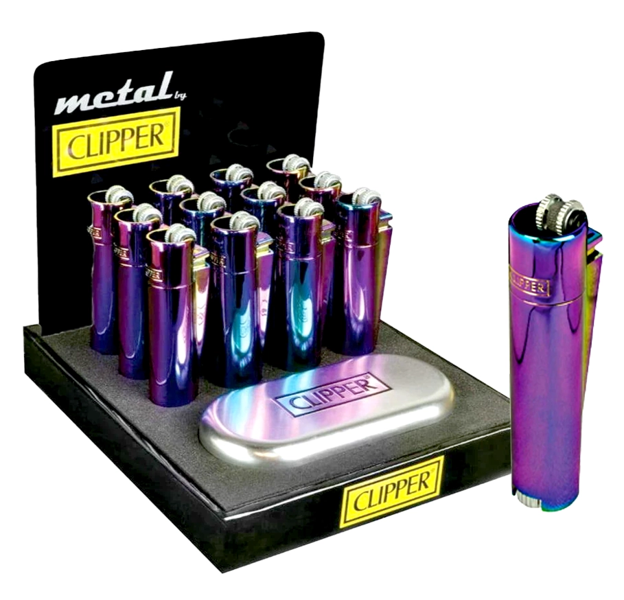 Clipper Full Metal Lighters (CMP11R) | 12 Count Display product image