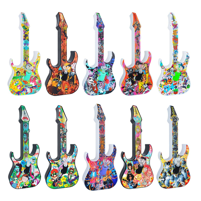Dabtized Guitar Glass Waterpipe | 22 inch | Assorted Designs - image 1 of 2