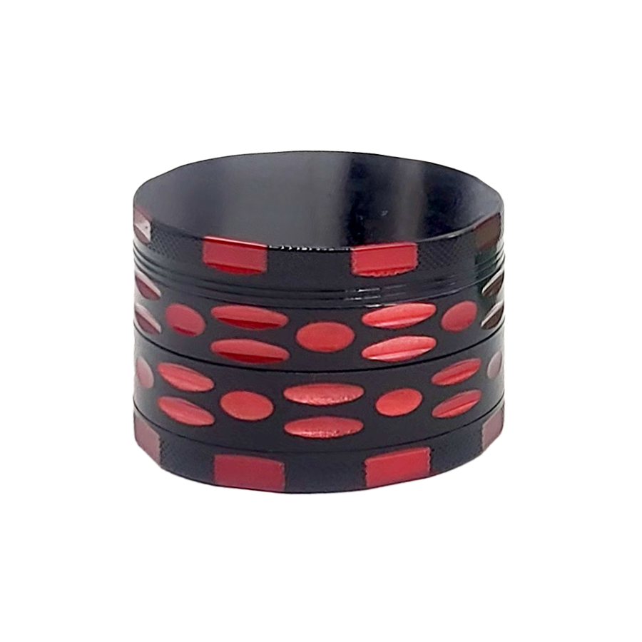 Crushers Black Base Metallic Dotted 4 Part Grinder | 63mm | (GR721) | Assorted Colors product image