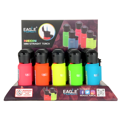 Eagle Torch Neon Mini Straight Torch Lighter (PT180MSN) | 20 Count Display  product image