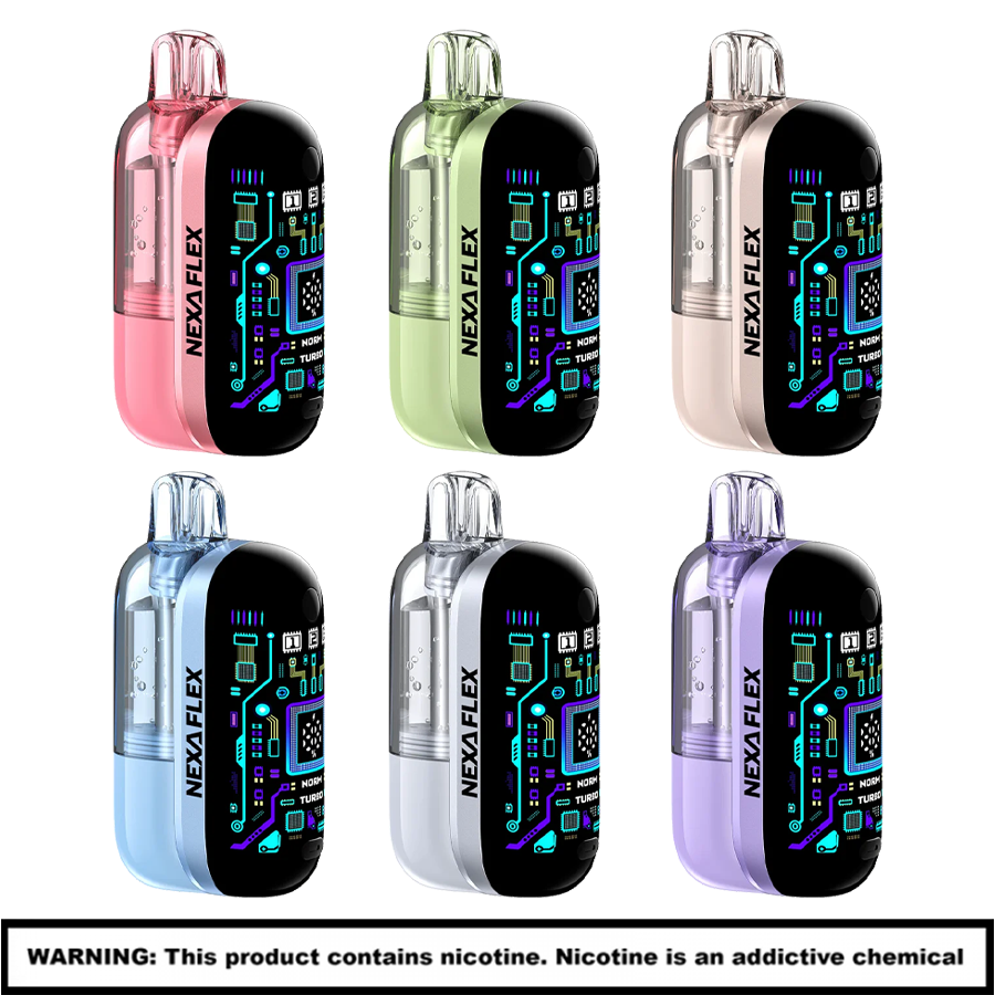 NEXA FLEX Kit Rechargable Disposables | 5% Nicotine | 40000 Puffs | 5 Count Display product image