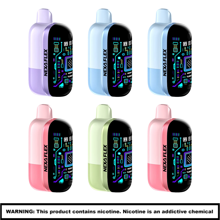 NEXA FLEX Kit (Coolness Edition) Rechargable Disposables | 5% Nicotine | 30000 Puffs | 5 Count Display product image