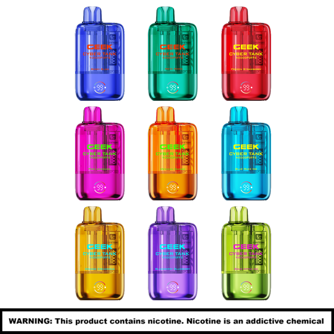 GEEK CYBER TANK Disposables | 5% Nicotine | 40000 Puffs | 5 Count Display product image