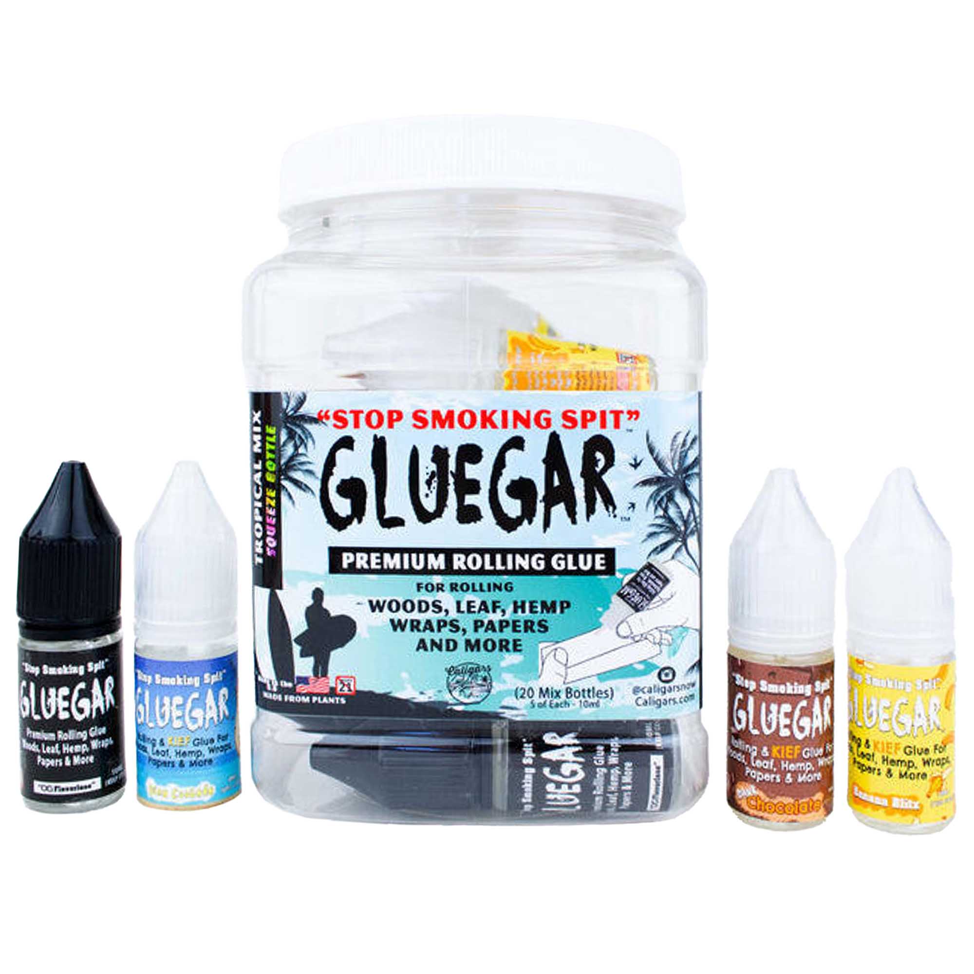 Gluegar Squeeze Bottle Rolling Glue | Tropical Mix | 20 Count Display product image