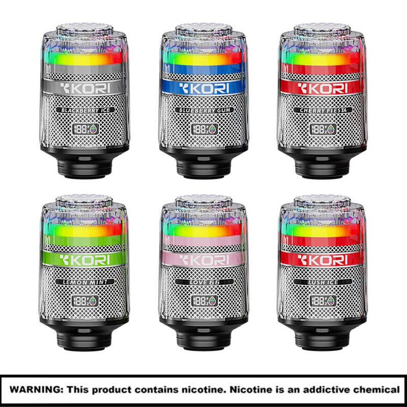 KORI Disposable E-Hookah Head | 120000 Puffs | 5mg | 4 Count Display product image