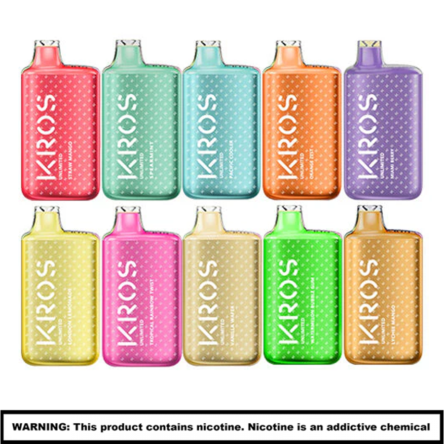 KROS Unlimited Rechargeable Disposable | 5% Nicotine | 6000 Puffs | 10 Count Display product image