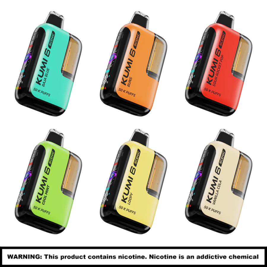 KUMI 6 Scenic Rechargable Disposables | 5% SFN | 50000 Puffs | 5 Count Display product image