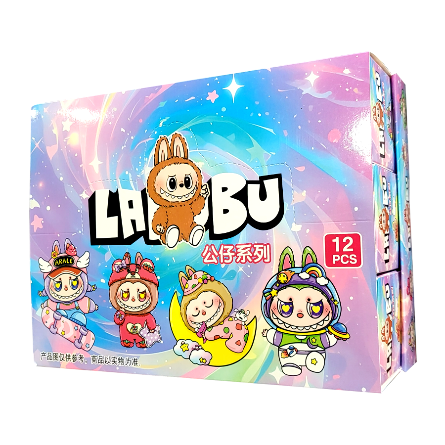 LABUBU Vinyl Face Keychains | 3 inches | 12 Count Display | Assorted Designs  product image