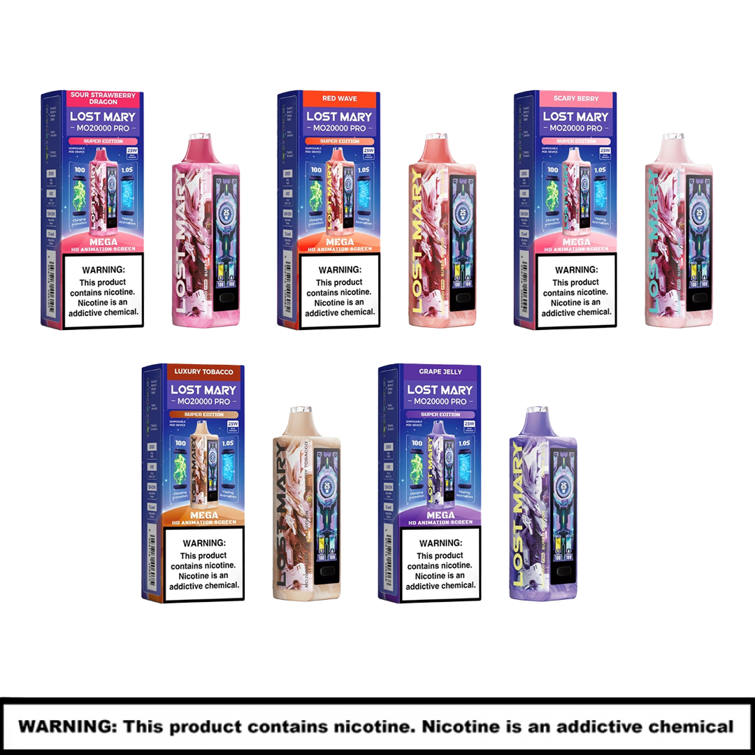 Lost Mary MEGA Super Edition MO20000 Pro Disposable | 20000 Puffs | 5% Nicotine | 5 Count Display product image