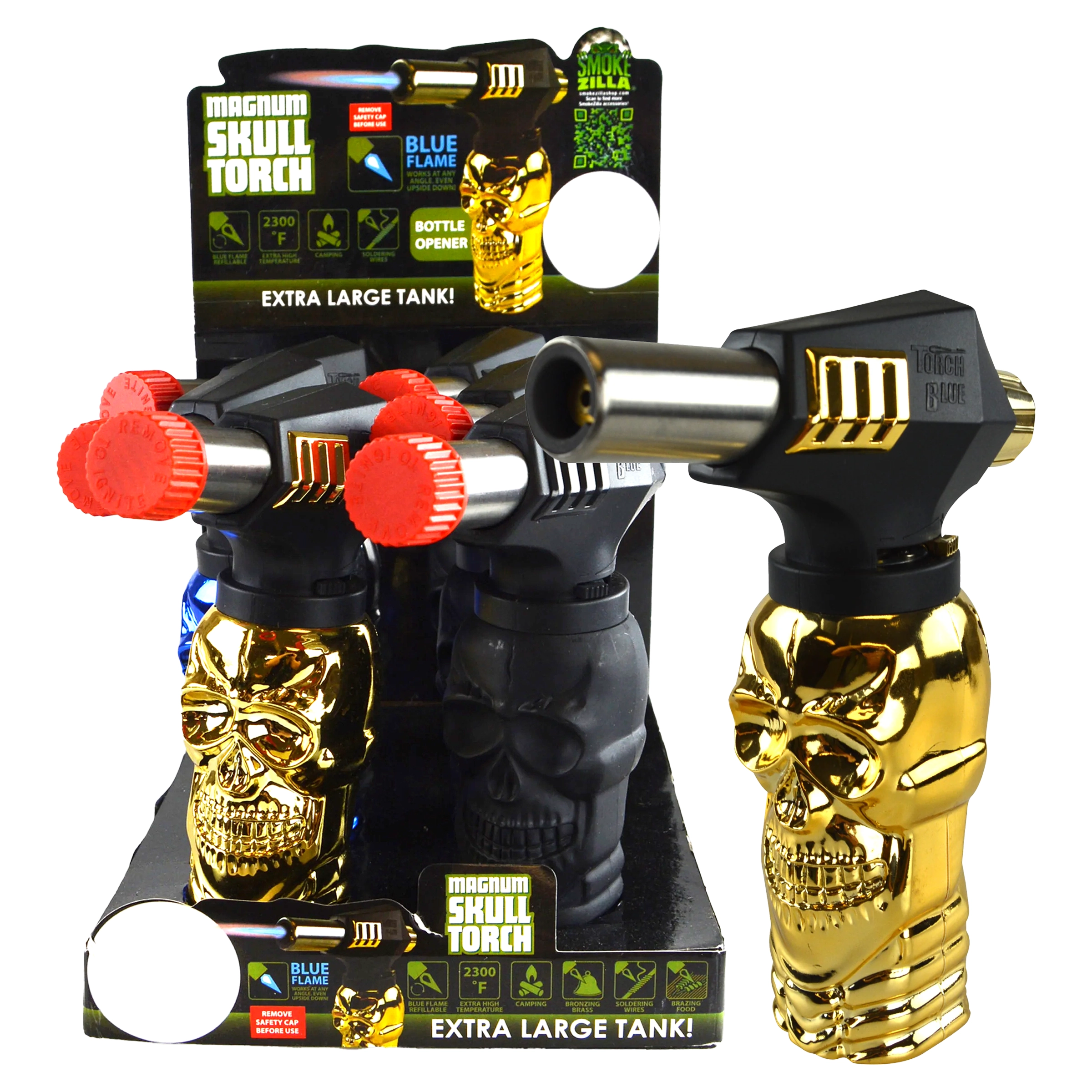 Smoke Zilla Magnum Skull Torch Lighter (022593) | 5 inch | 6 Count Display product image