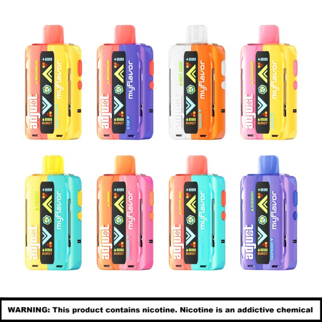 Adjust MYFLAVOR Disposables | 5% Nicotine | 40000 Puffs | 5 Count Display product image