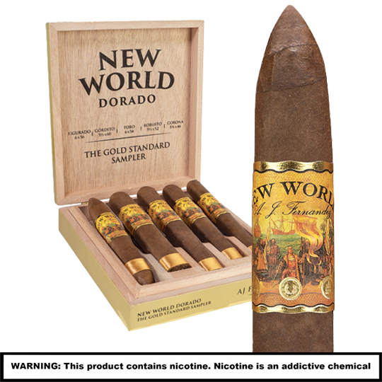 AJ Fernandez New World Sampler Gold Standard Dorado | 5 Count Display product image