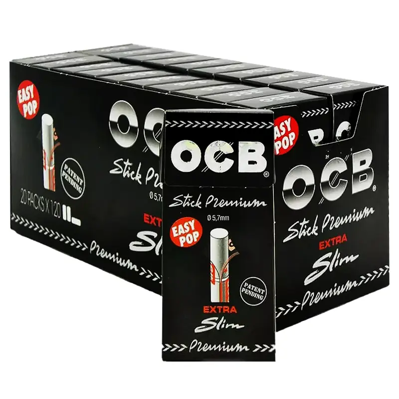 OCB Stick Extra Slim Premium Rolling Filter Tips | 20 Pack | 20 Count Display product image