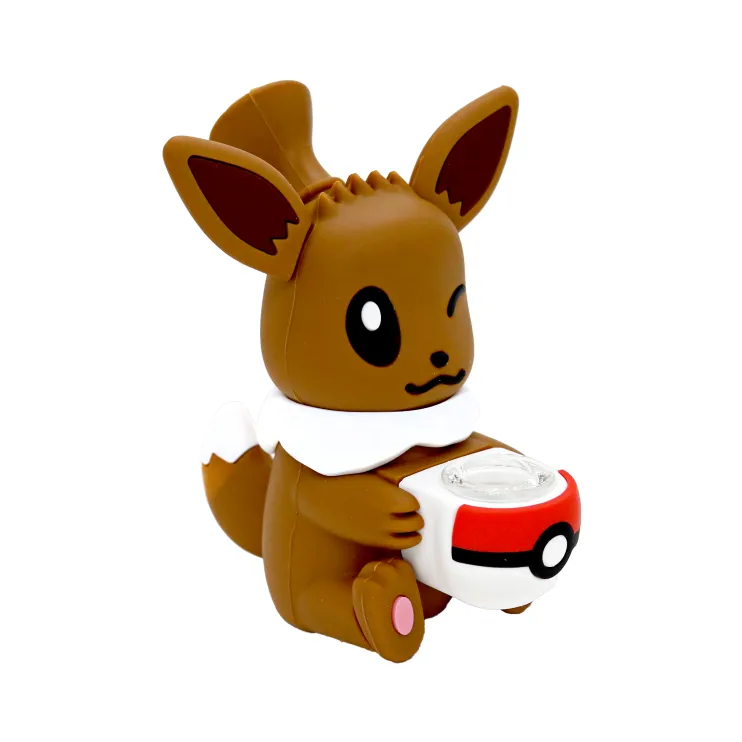 Brown Animal Silicone Waterpipe (SL5082) | 7 inch product image
