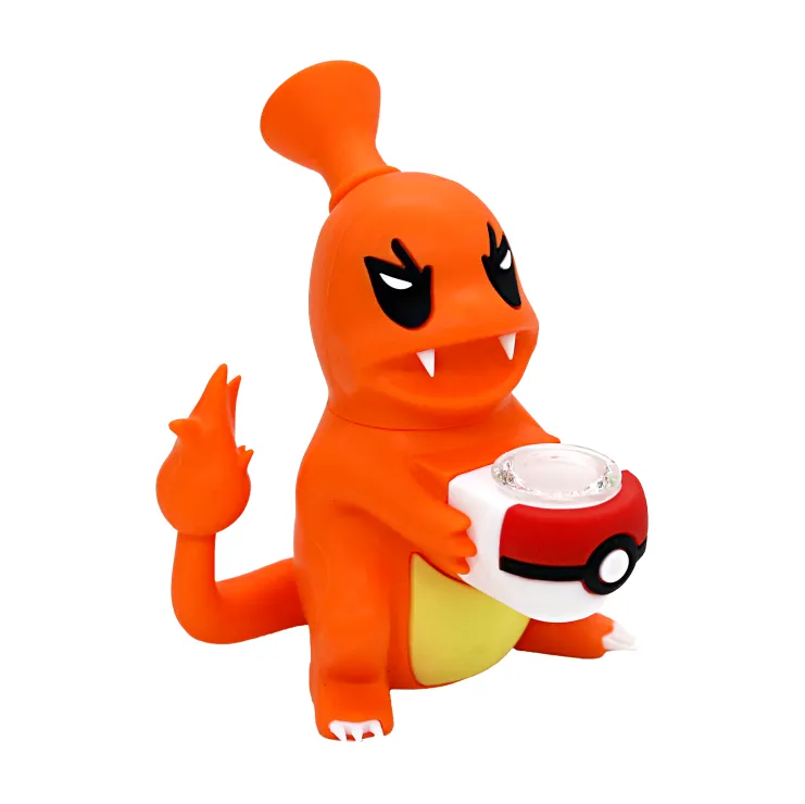 Red Dragon Silicone Waterpipe (SL5084) | 7 inch product image