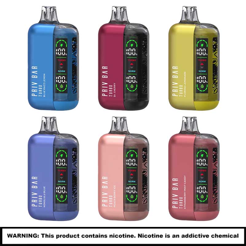 Priv Bar Turbo Recharge Disposables | 5% Nicotine | 15000 Puffs | 5 Count Display product image