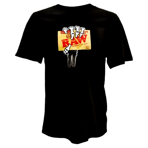 Raw Bone Hand Brazil Short Sleeve Black T-shirt | Large product image