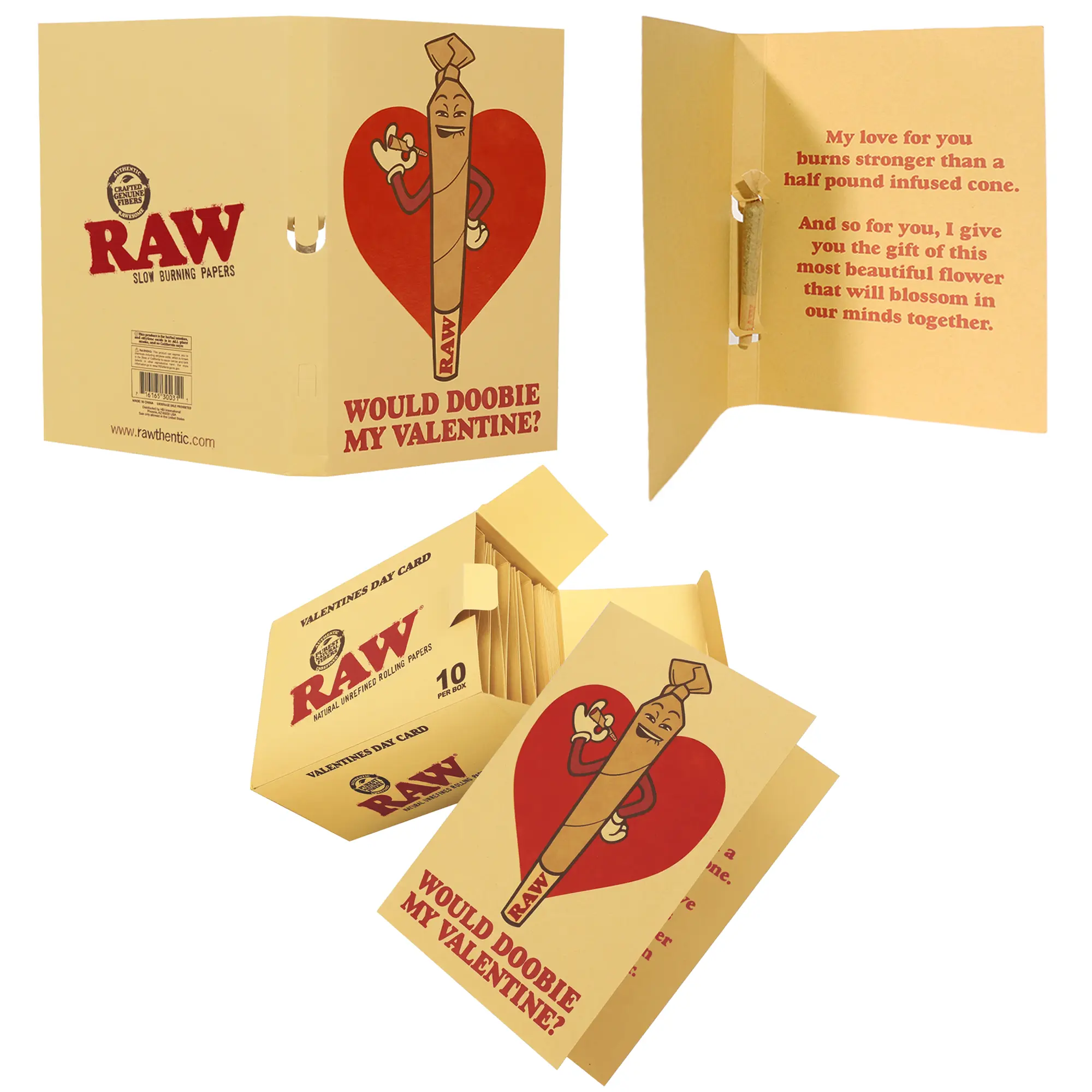 RAW Valentines Day Greeting Card With sayings | 10 Count Display product image