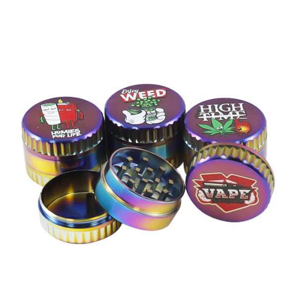 Homies for Life Rainbow Base Grinder | 3 Part | 40mm | Assorted Design product image