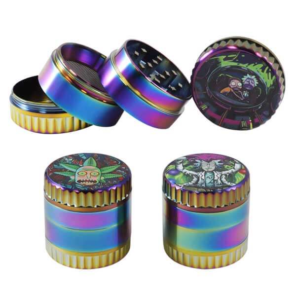 Crazy Guy Rainbow Grinder | 4 Part | 40mm | Assorted Design product image