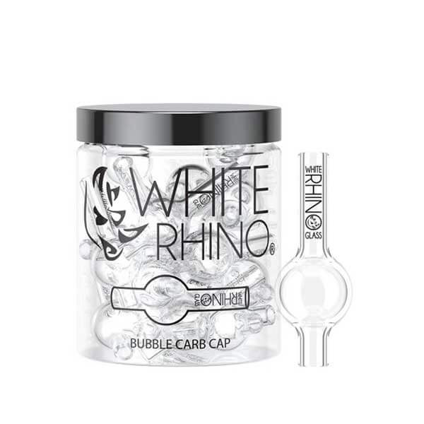 White Rhino Bubble Carb Cap (WRG8010) | Clear | 30 Count Jar product image