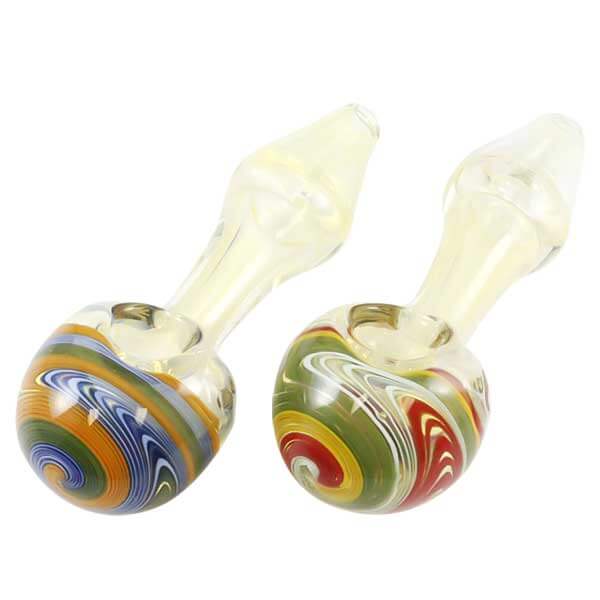 Fat Bowl Rasta Front Golden Fume Handpipe | 5 inch | Assorted product image