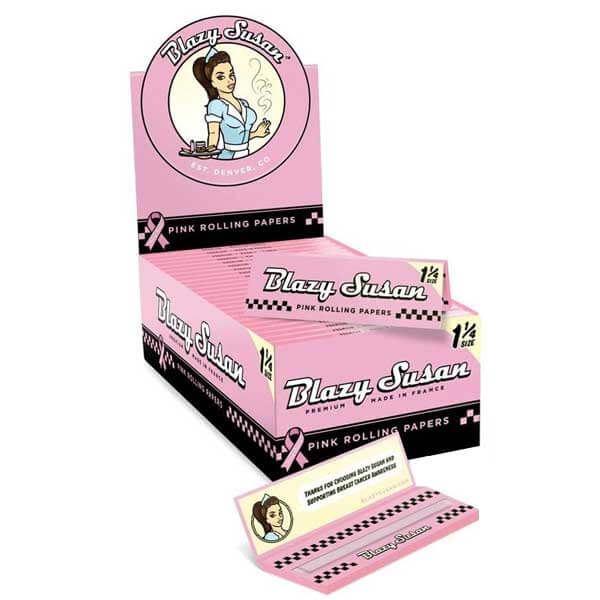 Blazy Susan Pink Slim Rolling Papers | 1 1/4 | 50 Pack product image