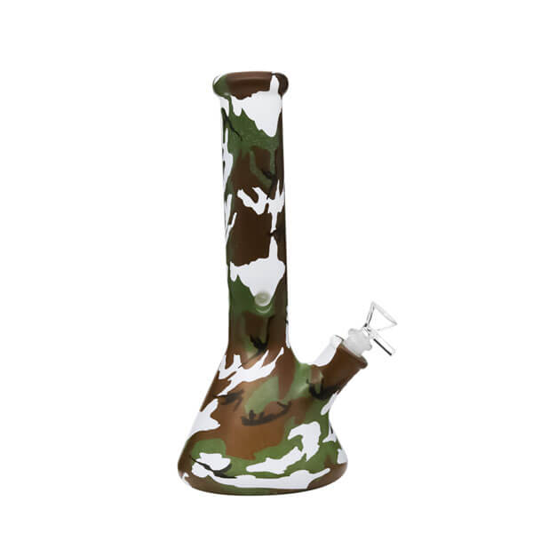 Camouflage 7mm Glass Beaker Waterpipe | 12 inch product image