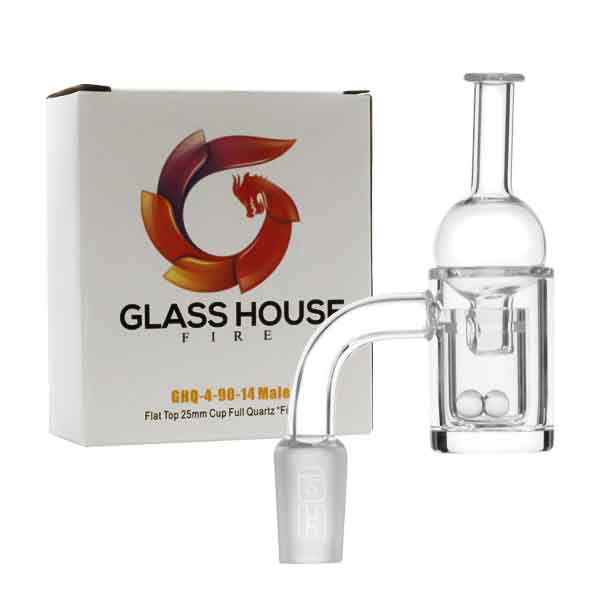 Glass House FIRE SET Flat Top Full Quartz (GHQ-4-90-14) | 14mm | Male product image