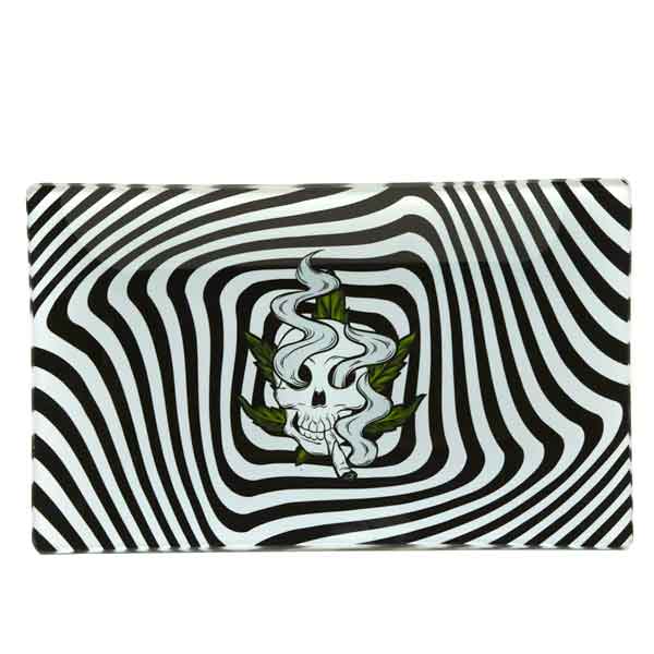 Deez Nutz Vibranium Glass Rolling Tray | Medium | Skullwave product image