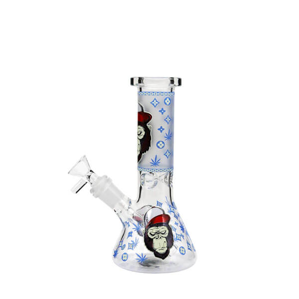 Monkey Glow in Dark Beaker Waterpipe | 8 inch product image