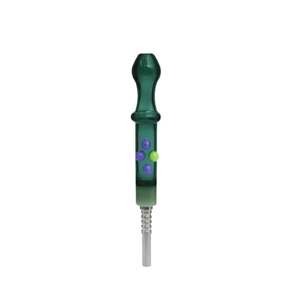 Oil Slick 4 Bubble Nectar Straw with Titanium Nail | 6 inch | Assorted Colors product image