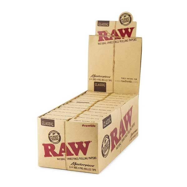 RAW Masterpiece Rolling Papers & Tips | 1 1/4 | 24 Count Display product image