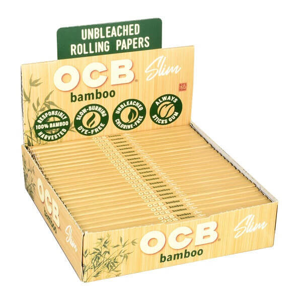 OCB Bamboo Rolling Papers | Slim | 24 Count Display product image