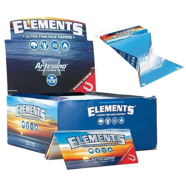 Elements Artesano Ultra Thin Rice Papers | King Size Slim | 15 Count Display product image