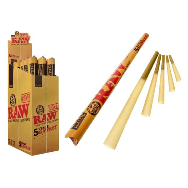 RAW Natural Rawket Cones | 5 Stage | 15 Count Display - image 2 of 2