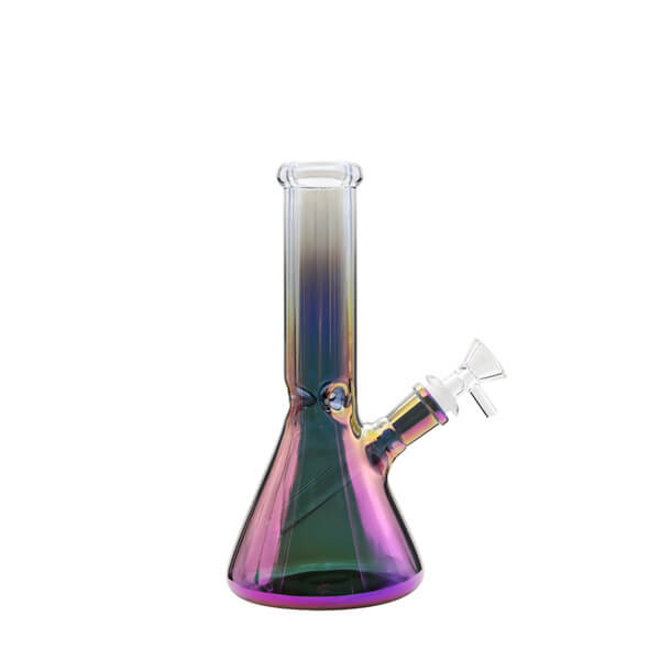 Electroplated Full Rainbow Beaker Waterpipe | 10 inch product image