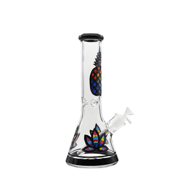 Psychedelic Pineapple 7mm Beaker Waterpipe | 12 inch product image