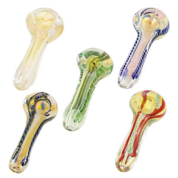 Mini Strip Heavy Handpipe | 3.5 inch | Assorted Colors product image