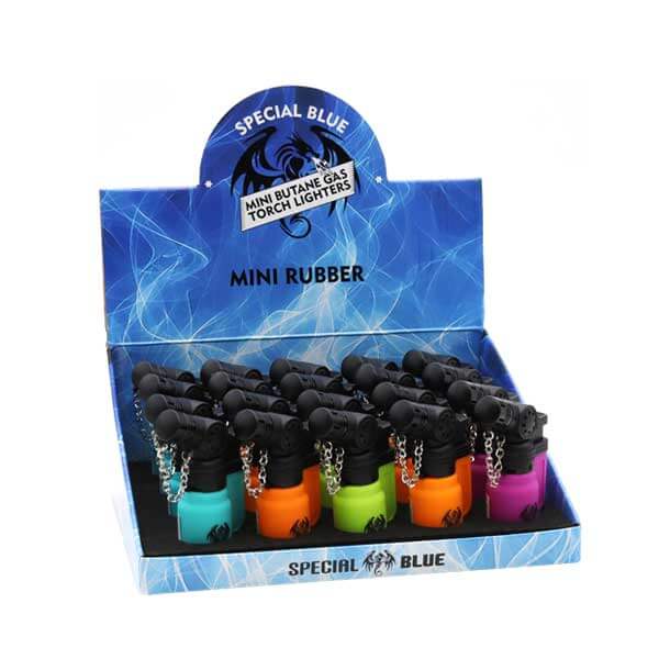 Special Blue Mini Rubber Lighter (LT-102M) | 20 Count Display product image