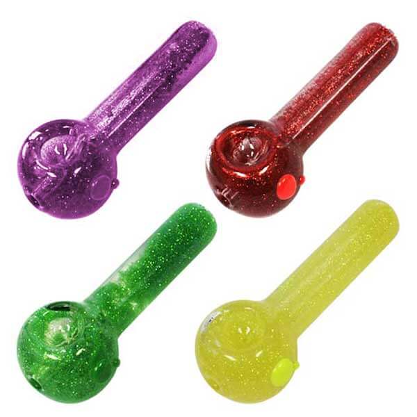 Freezable Gel Glitter Heavy Handpipe | 5 inch | Assorted Colors product image