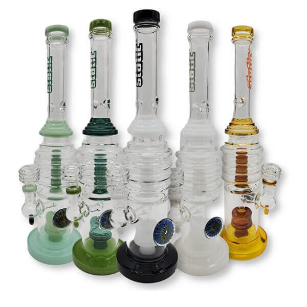 Static Flower Pendant Waterpipe | 16 inch | Assorted Colors product image