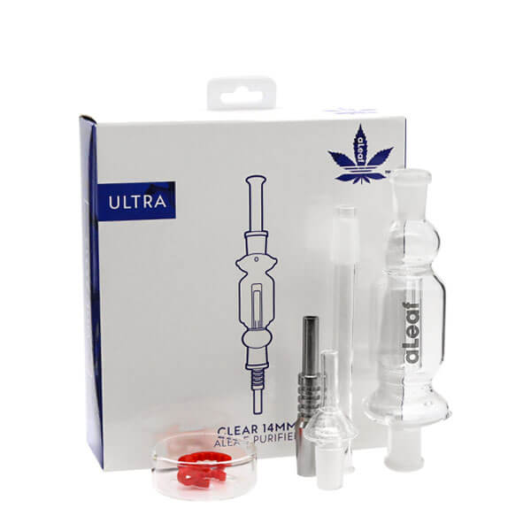 Aleaf Ultra Purifier Nectar Collector Kit with Quartz and Titanium Nail (ALNC1003) | 14mm | Clear product image