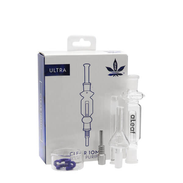 Aleaf Ultra Purifier Nectar Collector Kit with Quartz and Titanium Nail (ALNC1002) | 10mm | Clear product image
