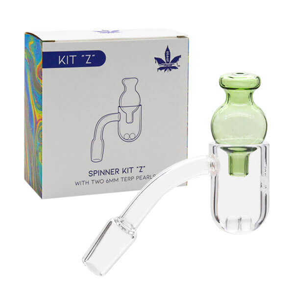 Aleaf Banger Spinner Kit "Z" with Two 6mm Terp Pearls (ALD-1006) | 14mm 45 Degree | Male product image