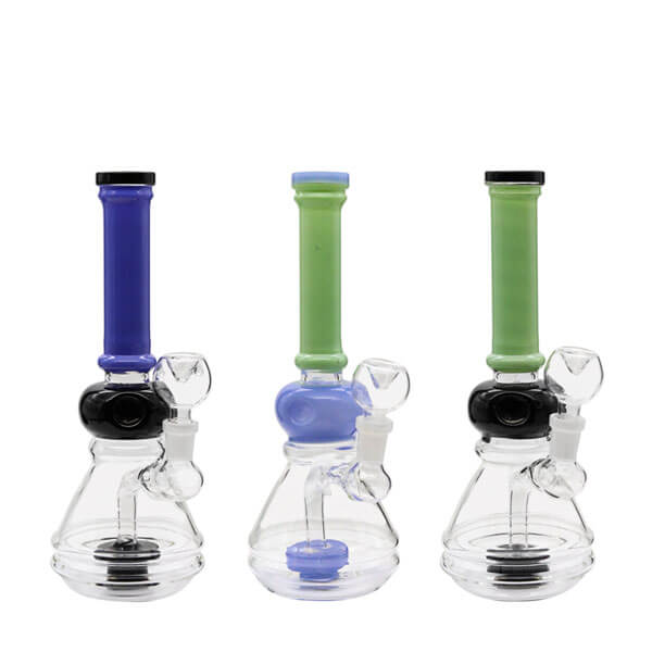 Middle Round Showerhead Perc Waterpipe | 10 inch | Assorted Colors product image