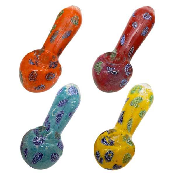 Henna Frit Heavy Handpipe | 5 inch | Assorted Colors product image