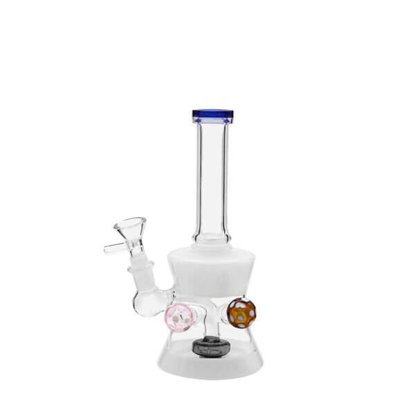 Mini Beaker Waterpipe with 2 Pendants | 8.5 inch product image
