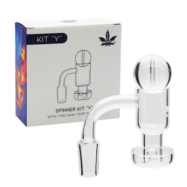 Aleaf Banger Spinner Kit "Y" with Two 6mm Terp Pearls (ALD-1005) | 14mm | Male product image