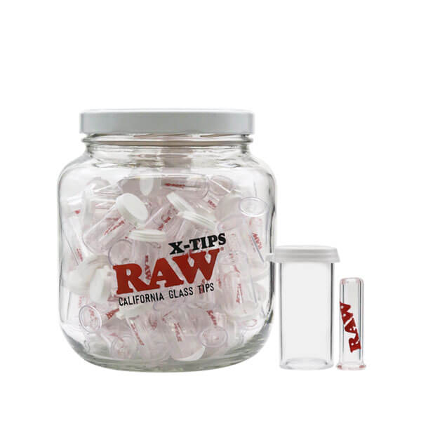 Raw California Glass Tips | X-Tips | 75 Count Jar product image